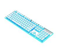 ordinarYone Teclados mecánicos silenciosos para juegos, cable USB de 104 teclas con retroiluminación RGB e impermeable IPX4 para accesorios de laptop