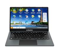 Ordisimo - Ordenador portátil ultrafino Agathe 4 fácil de usar - Interfaz intuitiva con pantalla grande y teclado francés - Antivirus - Diseño elegante - Cámara web integrada - Gris oscuro
