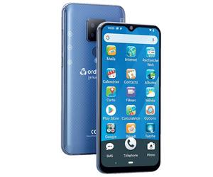 Ordissimo Ordisimo LeNumero2 Smartphone - Ideal para Senior - Teléfono Móvil Simple - Interfaz Básica - Pantalla Táctil 5,5", Grandes Caracteres, SMS, MMS, Correo Electrónico, Fotos, Videos - Azul
