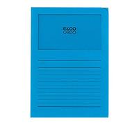 Ordo "Classico" - Subcarpetas de papel con ventana - Azul brillante - caja de 100