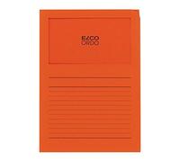Ordo "Classico" - Subcarpetas de papel con ventana - Naranja - caja de 100