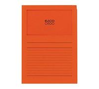Ordo "Classico" - Subcarpetas de papel con ventana - Naranja - caja de 100