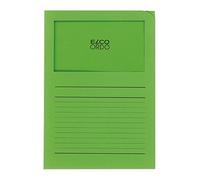 Ordo "Classico" - Subcarpetas de papel con ventana - Verde brillante - caja de 100