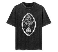Ordo Templi Orientis Oto Sign Church 666 Satan Aleister Crowley Circle Black T-Shirt Printed tee Graphic Top For Men Unisex Shirt XXL