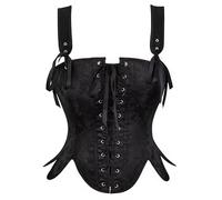 ORDOBO Corsé Bustier De Mujer - Corsé para Mujer Tops Retro Camisola con Cordones Chaleco Body Shaper Lencería Moda Fiesta Clásica Ropa Informal Elegante,Negro,XS