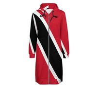 ORDOBO Sudadera Mujer Con Capucha Cremallera Larga Trinidad Y Tobago Chaqueta Ligera Y Suave De Manga Larga Con Capucha Y Cordón Abrigo Informal Para Otoño E Invierno M