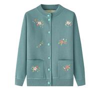 ORDOBO Suéter Tipo Cárdigan para Mujer - Chaqueta De Punto para Madre De Mediana Edad Cárdigan De Manga Larga De Invierno para Mujer Abrigo De Punto De Lana Tops Cálidos Simples De Talla Grande