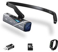 ORDRO videocamara Manos Libres 4K EP7 Cámara portátil, cámara de Video Ultra HD 4K 30FPS con estabilización de Imagen de cardán, Enfoque automático y Control Remoto y Tarjeta miscrosd de 64Gb