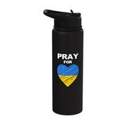 Ore por Ucrania Apoya al pueblo ucraniano para la guerra Stainless Steel Insulated Water Bottle