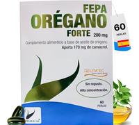 Orégano Forte FEPA - 60 Perlas - Suplemento de Aceite de Orégano - Perlas Entéricas con Carvacrol - Bienestar Diario y Bienestar Digestivo - Complemento Alimenticio - Fepadiet