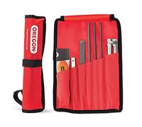 Oregon Kit Afilador para Cadena de Motosierra, Universal, Incluye Limas Redondas de 4 mm, 4,8 mm y 5,5 mm, Lima Plana de 152 mm, Mango, Limitador de Profundidad y Funda (617067)