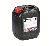 Oregon Aceite de Motor de 2 Tiempos para Mezcla, 5 litros | Aceite Mineral Semisintético, Combustión Limpia y Bajo Contenido de Cenizas