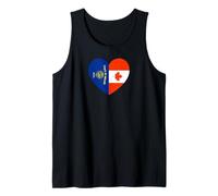 Oregon and Canada Flags: Heart Shaped Unity Camiseta sin Mangas