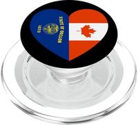 Oregon and Canada Flags: Heart Shaped Unity PopSockets PopGrip para MagSafe