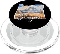Oregon Arte en Acuarela de paisajes de montaña en Oregón PopSockets PopGrip para MagSafe