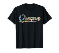 Oregon Beaver State PNW Outdoors Tie Dye Vintage Varsity Camiseta