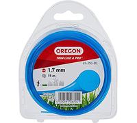 Oregon Blue Round Hilo Redondo para Desbrozadora 1.7mm, Césped, Maleza y Ramas, Hilo de Nylon de Gran Resistencia para Jardinería Compatible con la Mayoría de Modelos Estándar, 1.7mm x 15m (69-350-BL)