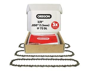 Oregon Cadena de Motosierra para Espada 50cm, 3/8", 1.3mm, 72 Eslabones | Pack de 3, Cadena de Repuesto, Compatible Stihl Modelos y más