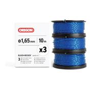 Oregon Pre-Filled Strimmer Spool Line for Black & Decker, Exact Replacement for A6485-XJ, Fits Black & Decker Strimmers, Fitted with Oregon Gatorline Square Twist Spool 1.65mm, 3-Pack