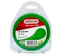 Oregon Green Round Hilo Redondo para Desbrozadora 2mm, Césped, Maleza y Ramas, Hilo de Nylon de Gran Resistencia para Jardinería Compatible con la Mayoría de Modelos Estándar, 2.0mm x 15m (69-356-GR)