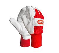 Oregon Guantes de Trabajo de Cuero, Muñeca Elástica, Talla L | Guantes Unisex para Jardinería y Bricolaje