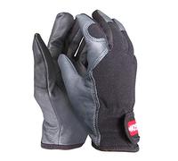Oregon Guantes de Trabajo, Guantes de Cuero Elástico con Muñeca Ajustable y Malla de Tela, Guantes de Seguridad Unisex para Hombre y Mujer Ideales para Trabajos de Jardinería y Bricolaje - Talla M