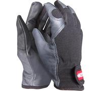 Oregon Guantes de Trabajo, Guantes de Cuero Elástico con Muñeca Ajustable y Malla de Tela, Guantes de Seguridad Unisex para Hombre y Mujer, Trabajos de Jardinería y Bricolaje - Talla XL