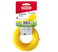 Oregon Hilo Redondo para Desbrozadora 2.7mm x 15m, Amarillo | Hierba, Maleza, Vegetación y más, Hilo de Nylon de Gran Resistencia, Compatible con la Mayoría de Modelos Estándar