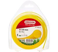 Oregon Hilo Redondo para Desbrozadora 3mm x 15m, Amarillo | Césped, Maleza y Ramas, Hilo de Nylon de Gran Resistencia para Jardinería Compatible con la Mayoría de Modelos Estándar