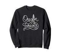 Oregon Is Forever - Arte de línea de corazón patriótico de Oregón Sudadera