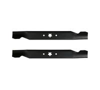 Oregon Kit de cuchillas para cortacésped, paquete de 2 cuchillas de corte de 49 cm con soporte de estrella de 5 puntos, sustituye a Husqvarna 532-1278-42, 532-1384-97, AYP, compatible con Husqvarna