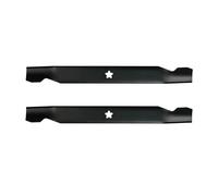 Oregon Kit de cuchillas para cortacésped, paquete de 2 cuchillas de corte de 53,5 cm con soporte de estrella de 5 puntos, sustituye a Husqvarna 127843, 138498, 5321278-43, AYP, compatible con