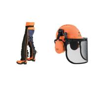 Oregon Kit de Seguridad con Perneras anticorte Tipo A y Casco Forestal