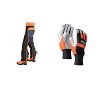 Oregon Kit de Seguridad con Perneras anticorte Tipo A y Guantes de protección Talla M