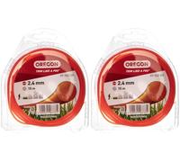 Oregon Orange Round Hilo Redondo para Desbrozadora 2.4mm, Césped, Maleza y Ramas, Hilo de Nylon de Gran Resistencia para Jardinería Compatible con la Mayoría de Modelos Estándar, 2.4mm x 15m