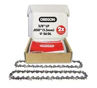 Oregon Pack de 2 Cadenas de Motosierra 3/8" LP para barras de 40 cm y 56 eslabones de transmisión, compatible con Dolmar, Einhell, McCulloch, Black & Decker y más