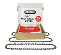 Oregon Pack de 3 Cadenas de Motosierra de Paso 3/8", Calibre .050" (1,3 mm) para Espada de 20" (50 cm), 72 Eslabones Motrices - Cadena de Repuesto, Compatible Stihl Modeles y más