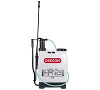Oregon Pulverizador a Presión Tipo Mochila para Insecticidas y Herbicidas con Lanza y 2 Boquillas Ajustables, 16 Litros, Accesorio de Jardinería para la Espalda en Formato Mochila (518769)