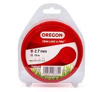 Oregon Red Round Hilo Redondo para Desbrozadora 2.7mm, Césped, Maleza y Ramas, Hilo de Nylon de Gran Resistencia para Jardinería Compatible con la Mayoría de Modelos Estándar, 2.7mm x 15m (69-380-RD)
