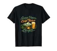Oregon Scenic Views and Craft Brews Gráfico Camiseta