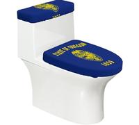 Oregon State Flag - Juego de tapa de inodoro y tapa de tanque de inodoro, 2 piezas de accesorios de decoración de baño, diseño elástico de impresión completa, se adapta a la mayoría de inodoros