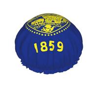 Oregon State Flag Print - Cubierta de baño para mujer, reutilizable, doble capa impermeable, gorros de ducha para mujeres y mujeres
