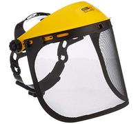 Oregon Visera de Seguridad con Malla Metálica Protectora, Protección Facial Ajustable, de aleación de acero y policarbonato, Negro, amarillo