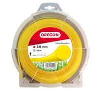 Oregon 69-370-Y Línea Redonda Amarilla/Alambre para Cortadoras de Hierba y Desbrozadoras, 3,0 mm x 56 m