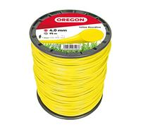 Oregon Hilo Redondo Amarillo para Desbrozadoras y Cortacésped, Nailon de Calidad Profesional, Compatible con la Mayoría de Modelos, 4 mm x 95 m (69-388-Y)