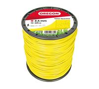 Oregon Hilo Cuadrado Amarillo para Desbrozadoras y Cortacésped, Nailon de Calidad Profesional, Compatible con la Mayoría de Modelos, 2.4 mm x 225 m (69-415-Y)