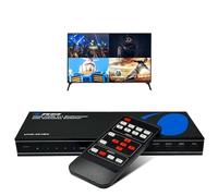 OREI 4K UHD-401MV Visor Multi HDMI 4 en 1 Salida Interruptor 4 Puertos Control Remoto infrarrojo sin Costuras Soporta 4K @ 60Hz 1080p para PS4/PC/DVD/cámara de Seguridad, Interruptor HDMI
