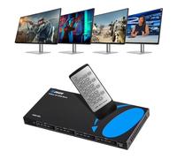 OREI 4x4 HDMI 4K Matrix Switch/Splitter, (4 entradas, 4 Salidas) con Mando a Distancia, soporta UltraHD 4K @60Hz 4:4:4, HDR, YUV, HDMI 2.0, HDCP 2.2, 3D, 1080p, 18 GBPS - Downscaler (4K y 1080p