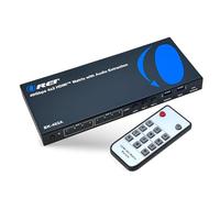OREI 8K eARC - Interruptor Matriz HDMI 4 x 2, conmutador con Extractor de Audio UltraHD soporta hasta 4K @ 120Hz IR EDID HDCP 2.3 - Control Remoto (BK-402A)