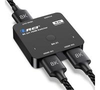 OREI Conmutador HDMI 8K 2x1 4K @ 120Hz - Selector HDMI automático 48Gbos Interruptor de Alta resolución Entre 2 entradas Juegos, PS5, Xbox, HDR10, Dolby Vision